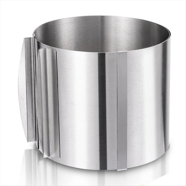 Anillo para Pastel de Acero Inoxidable Ajustable de 6 A 12 Pulgadas, Anillos para Hornear de Acero Inoxidable de 6 Pulgadas de Alto, Moldes para Pastel Redondos