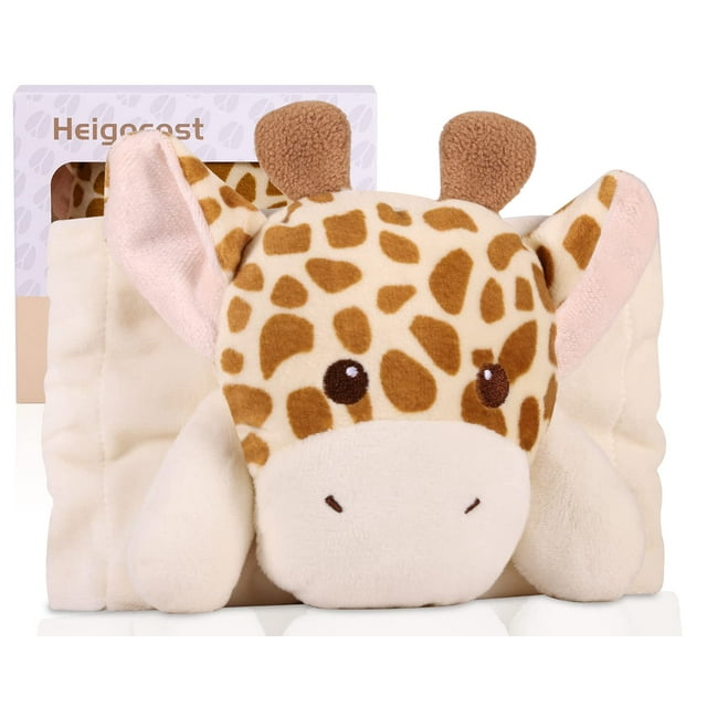 Almohadilla Térmica para Cólicos de Bebé Heigoeost con Peluche de Jirafa para Recién Nacidos
