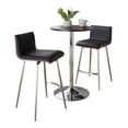 thumbnail image 5 of LumiSource Mason Swivel Adjustable Counter Height Dining Set - 3 Piece, 5 of 6