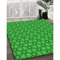 thumbnail image 3 of Ahgly Company Machine Washable Indoor Square Transitional Lime Green Area Rugs, 5' Square, 3 of 7
