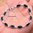 thumbnail image 4 of 925 Sterling Silver Bracelet For Men, Women, Unisex, Natural Black Onyx Bracelet Gemstone Unique Handcrafted Bracelet For Her or Him, 4 of 4