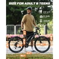 thumbnail image 5 of Actbest Racer Electric Bike for Adults, 26" Tires, 21-Speed Mountain Lightweight Ebike with 350W Brushless Motor,48V 375Wh Removable Battery,Up to 40 Miles Range, 5 of 5