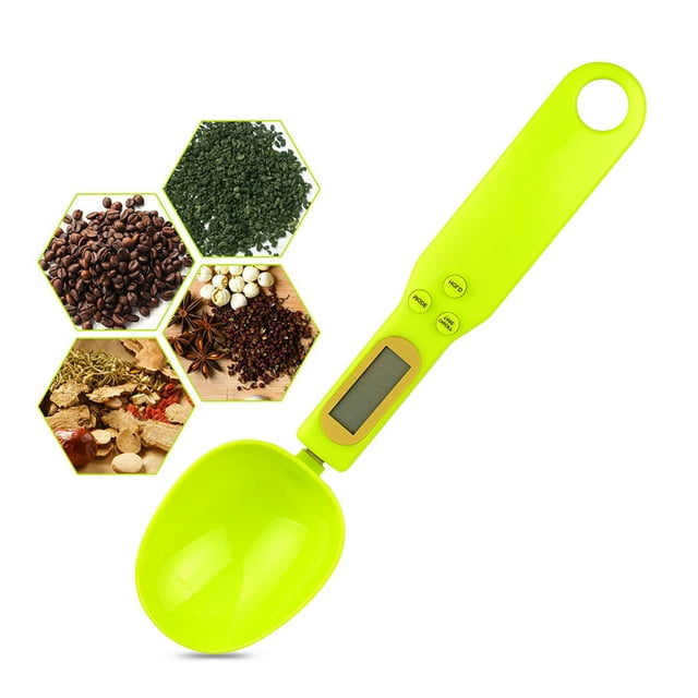 Dvkptbk Heat Insulation Pad High-Precision Detachable Electronic Measuring Spoon Digital Kitchen Scale 500G/0.1G Measuring Spoons Baking Spoon Scale with Lcd Display Home & Garden