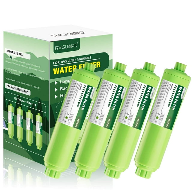 Filtro de agua RVGUARD Inline certificado NSF para vehículos recreativos