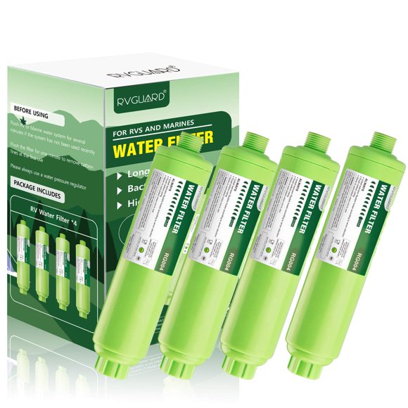 Filtro de agua RVGUARD Inline certificado NSF para vehículos recreativos