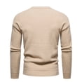 thumbnail image 5 of ZKCCNUK Men's Spring And Autumn New Youth Men's Knitwear Slim Fit Round Neck Pullover Sweater Casual Solid Color Bottoming Shirt Large Size Sweater, 5 of 5