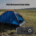 thumbnail image 3 of AM/FM Emergency Radio with Solar and Hand Crank, SOS Alarm, 4 Modes Flashlight (red), 3 of 5