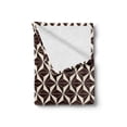 thumbnail image 2 of Geometric Soft Flannel Fleece Throw Blanket, Contemporary Abstract Pattern with Contrast Colored Triangle Tiles, Cozy Plush for Indoor and Outdoor Use, 50" x 60", Seal Brown and Cream, by Ambesonne, 2 of 6