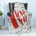 thumbnail image 4 of I Love You Soft Flannel Fleece Throw Blanket, Newspaper Love Words Contemporary Happy Mothers Day, Cozy Plush for Indoor and Outdoor Use, 70" x 90", White Black, by Ambesonne, 4 of 5