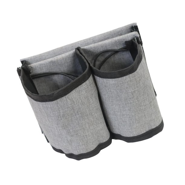 Injueey Práctico soporte de almacenamiento en reposabrazos para botellas de bebidas Instalación rápida y sencilla Almacenamiento y organización del hogar Gris 16x12x8cm
