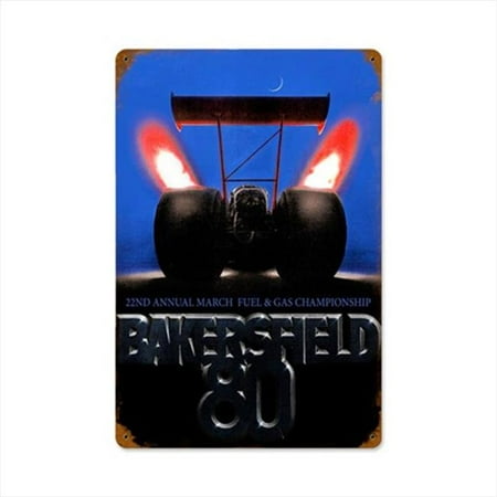 Bakersfield 80 Automotive Vintage Metal Sign - Walmart.com