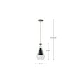 thumbnail image 5 of Nuvo Lighting Admiral 1 Light Pendant - 6 Inches - Matte Black and Brushed Nickel Finish - White Opal Glass, 5 of 14