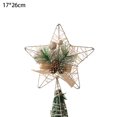 thumbnail image 2 of Adorno para árbol de Navidad con forma de estrella, estrella de metal con purpurina dorada, para árbol de Navidad de tamaño general, 2 of 5