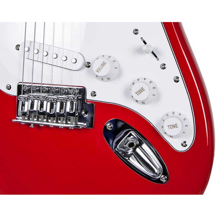 MONOPRICE California Classic, Solid Body Electric Guitar, Red 
