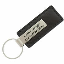 AutoGold Dodge Charger Gun Metal CF Carbon Fiber Leather Key Chain Ring Tag Fob Lanyard KC1559.CHG