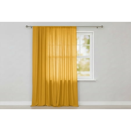 Solid Poplin Window Curtain or Photography Backdrop 58 Wide - Marigold