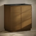 thumbnail image 4 of St. Tropez 36" Freestanding Bathroom Vanity in Brown Oak with Black 3-Hole Widespread Sink Top, 4 of 7