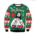 thumbnail image 3 of Suéter navideño de mal gusto para hombre y mujer, sudadera navideña con estampado 3D de perro, copo de nieve, campana, reno y Papá Noel para fiestas navideñas, 3 of 5