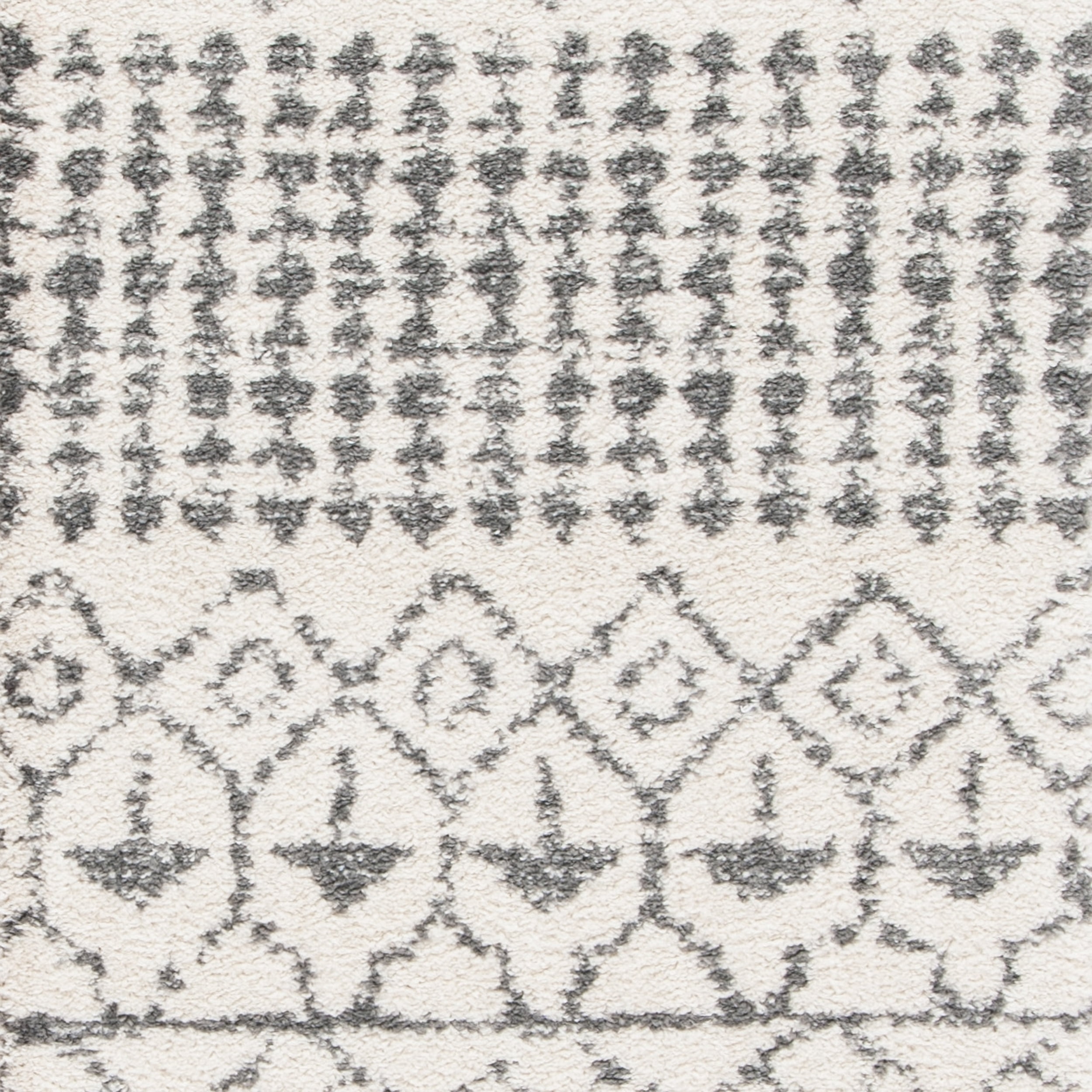 Safavieh Tulum Coriander Moroccan Geometric Runner Rug, Ivory/Gray, 2' x 11'