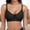Black Women's Bra, variant on Women's Seamless Push Up Bra Wirefree Everyday Bralette, Solid Color Comfortable T-Shirt Underwear No Steel Ring Support Crop Top for Work and Lounge