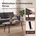 thumbnail image 5 of Giantex Oval Coffee Table, Mid-Century Sofa Accent Table w/Rounded Edges, Easy Assembly, Walnut, 5 of 8