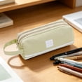 thumbnail image 6 of Under $1 Pencil Case, Double Layer Large Capacity with Handle, Portable Cloth Pen Pouch, Multi-Compartment Stationery Organizer for College Office by PALIFEUR, 6 of 8