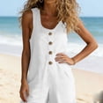 thumbnail image 4 of purcolt Summer Sleeveless Jumpsuits for Women Casual Loose Wide Leg Romper with Pockets, 4 of 9