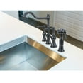 thumbnail image 4 of Akicon Two-Handles Bridge Kitchen Faucet with Side Sprayer 8-3/8 Inch High Arc Antique Bronze Bronze Finish, 4 of 5