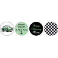 thumbnail image 2 of Darling Souvenir Lil Man Is Turning 2nd Birthday Custom Stickers Candy Labels 190 Pcs-Black & Mint, 2 of 2