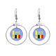 thumbnail image 1 of Soy de Belarús Los pendientes cuelgan del aro de la joyería del círculo de la gota Unbranded M, 1 of 3