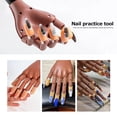 thumbnail image 6 of HEYMKGO 200 Pieces Replacement Refill Nail Tips False Fake for Flexible Nail Training Hand Practice Display Manicure Supply DIY (Brown), 6 of 6