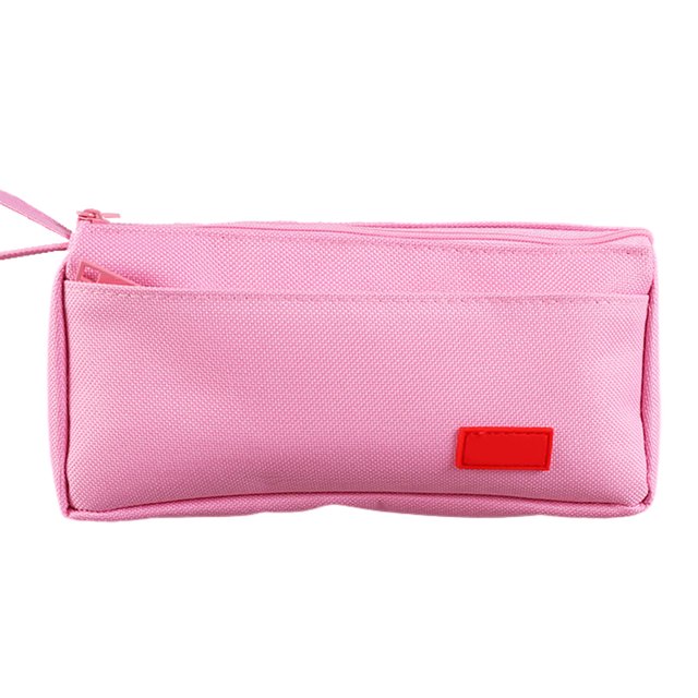 FloreceBien Estuche pequeño para lápices, estuche para lápices para estudiantes, monedero, neceser, sencillo y moderno, color rosa