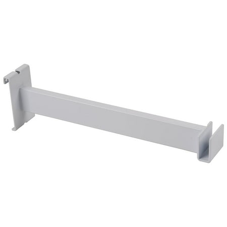 Econoco Commercial Hangrail Bracket to Hold Rectangular Tubing, 12" Length, White - Pack of 24