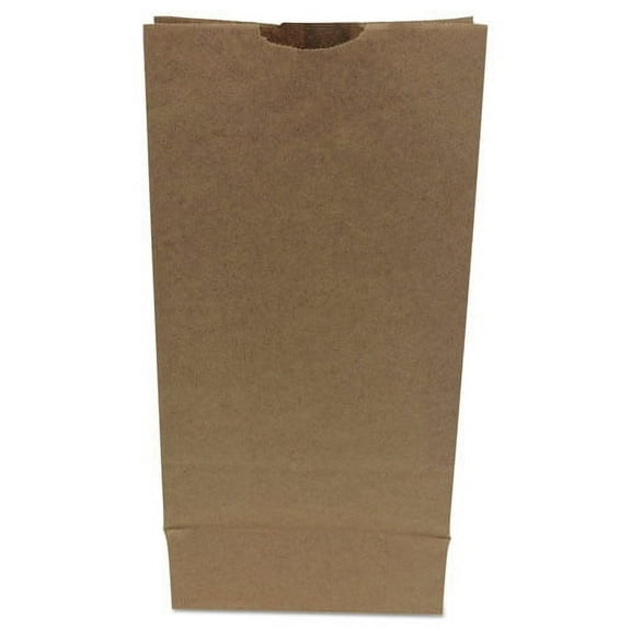 General 29810 6.31 in. x 4.19 in. x 13.38 in. 50 lbs. Capacity, #10 Grocery Paper Bags - Kraft (1 Bundle, 500 Bags/Bundle)