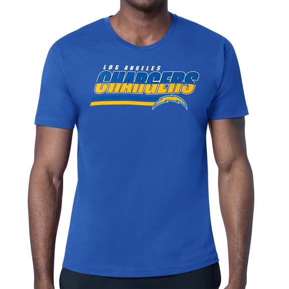 Men's Starter Royal Los Angeles Chargers Logo Push Graphic T-Shirt