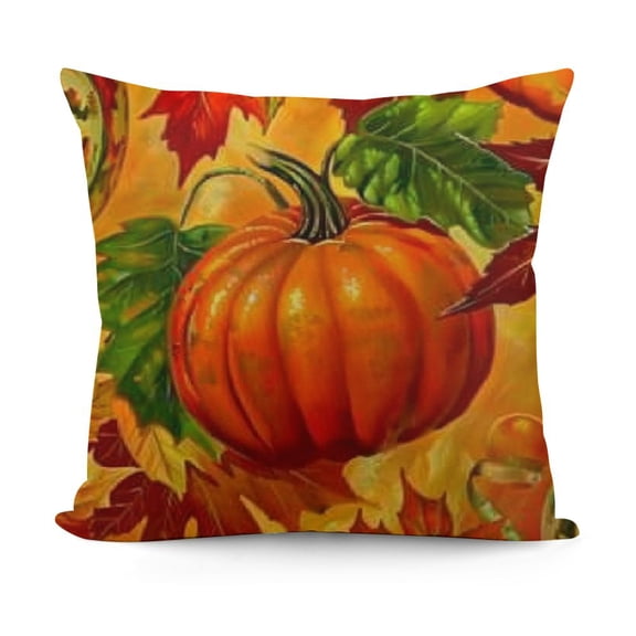 Fall Pillow Covers Fall Thanksgiving Pumpkins Throw Pillows Covers Autumn Leaves Decorative Cushion Covers