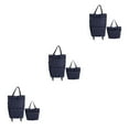 thumbnail image 1 of kurtrusly Sac de Courses Confortable avec Roues Pliable Mickey Fleur Noire 3Ensemble, 1 of 6