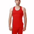 thumbnail image 2 of SWSMCLT Men's Tank Top Soft Top Sleeveless Casual Basic Fall Spring Workout Plus Size Home Spandex Summer Vest Red Large, 2 of 4