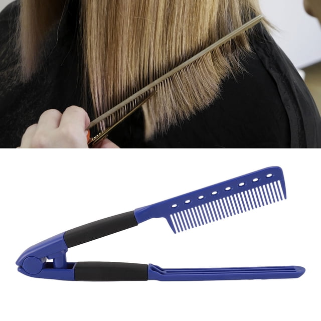 Peine Alisador De Pelo En Forma De V, Peluquería Frizzy Contol Antiestático Diente Ancho Resistente Al Calor Peine Alisador De Peluquería Peinado Para El Hogar