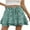 17 Green White Flower, variant on Flowy Shorts for Women Mini Tennis Skirt Ruffle Tiered Skorts Running Workout Sports Shorts