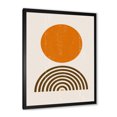 thumbnail image 2 of Designart 'Abstract Minimal Rainbow and Orange Sun I' Modern Framed Art Print, 2 of 4