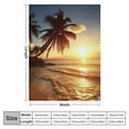 thumbnail image 4 of Chilfamy Palm Tree Beach Sunset Flannel Throw Blanket Lightweight for All Seasons - Bed Couch Sofa Chair Decorative Blanket 50x60in, 4 of 6