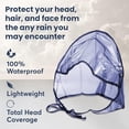 thumbnail image 5 of Maypes Waterproof Rain Bonnet Hat with Full Cut Visor & Netting, Navy Blue, Unisex, 5 of 5