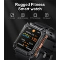 thumbnail image 3 of LIGE Men Smart Watches Bluetooth Call 1.83'' IP68 Fitness Tracker for Android iPhone Orange, 3 of 5