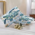 thumbnail image 3 of Boho Blue Sea Turtle Outdoor Pillow Covers Pack of 2 Floral Wood Grain Starfish Vintage Waterproof Throw Pillow Covers Decorative Cushion Cases for Patio Garden Tent Balcony Couch 20x12 inch, 3 of 8