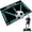 Cyan, variant on 24x16in Soccer Footstep Training Mat – Diatom Mud Indoor Fitness Mat,Non-Slip Dribble Aid,Home Gym Equipment,Training Accessories – Blue