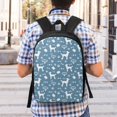 thumbnail image 5 of Uemuo Poodle Dog Printed Durable 17-inch Student Backpack - Lightweight, Waterproof, Adjustable Straps, Ideal for School, Work, Travel, 5 of 5