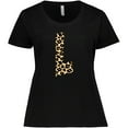 thumbnail image 3 of Inktastic Leopard Print Letter L Women's Plus Size T-Shirt, 3 of 5