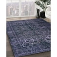 thumbnail image 3 of Ahgly Company Machine Washable Indoor Rectangle Contemporary Dark Slate Blue Area Rugs, 4' x 6', 3 of 7