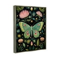 thumbnail image 4 of Stupell Industries Moth with Nature Botanicals Animals & Insects Painting Gray Floater Framed Canvas Art Print Wall Art, 25 x 31, 4 of 10